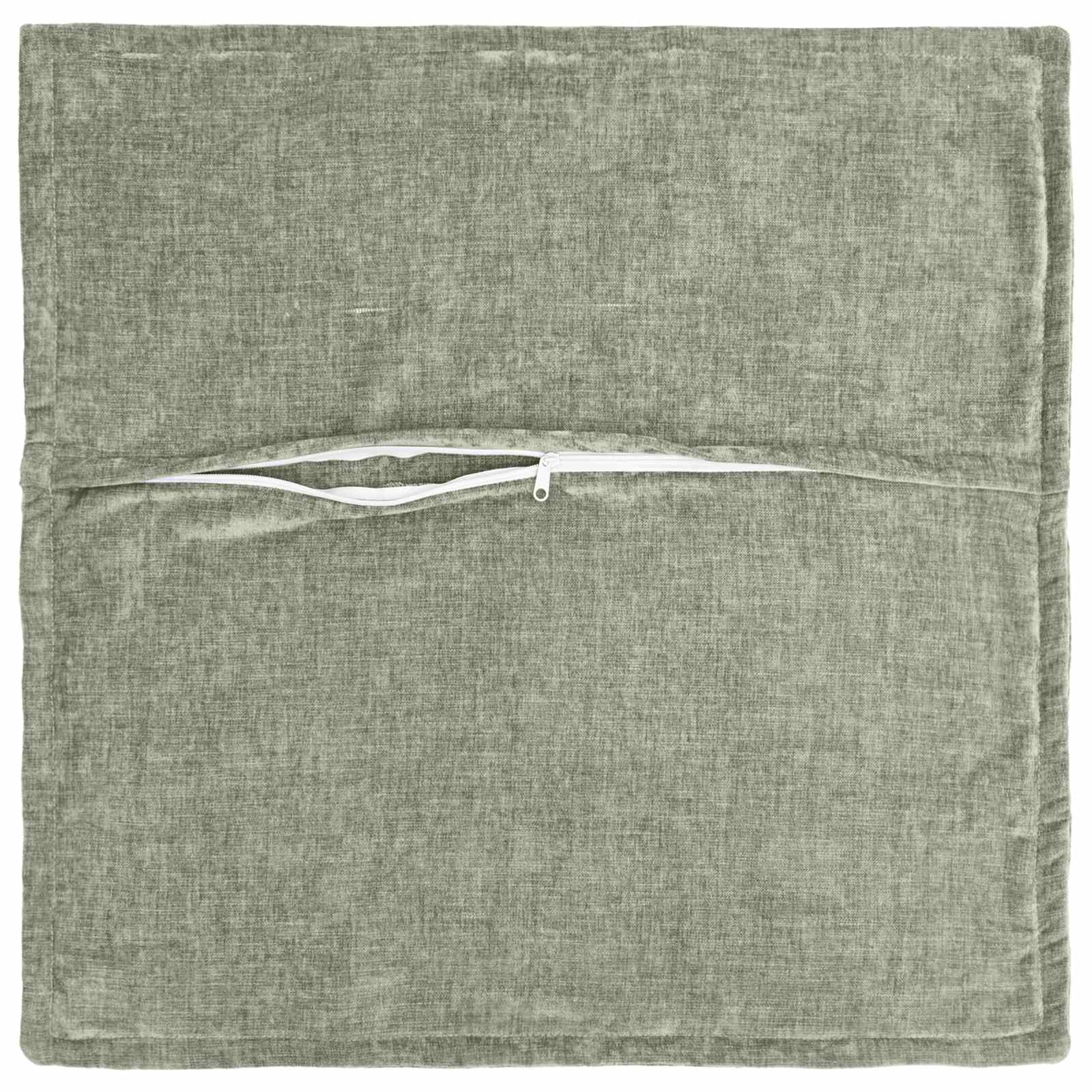 Kussensloop 6 st HOUTEN Groen 30 x 30 cm Chenille Stof