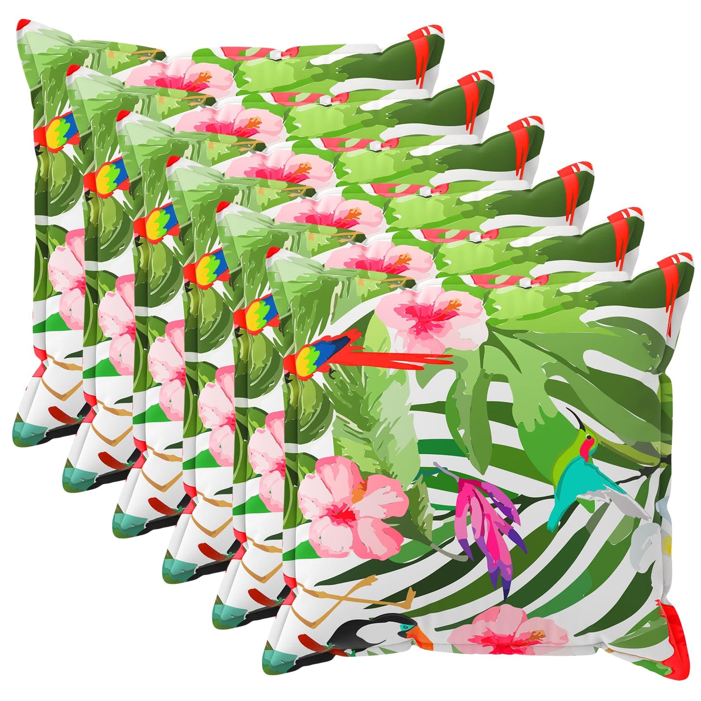 Kussensloop 6 st HOUTEN Zwart 30 x 30 cm Polyester