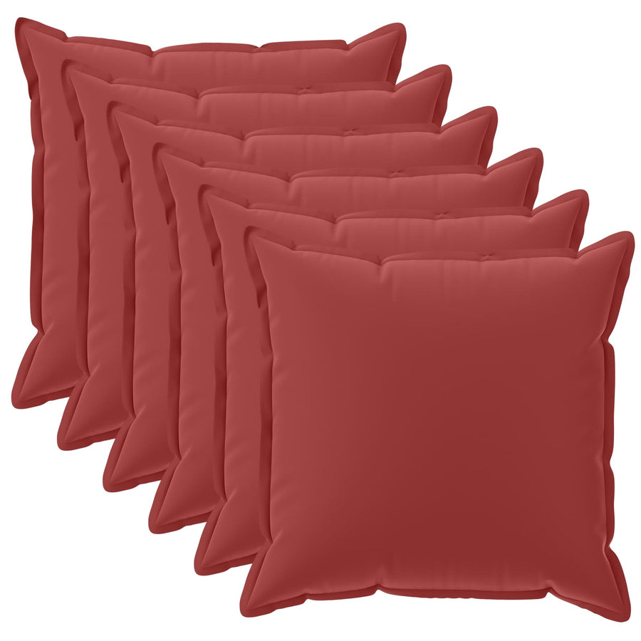 Kussensloop 6 st HOUTEN Wijnrood 30 x 30 cm Polyester