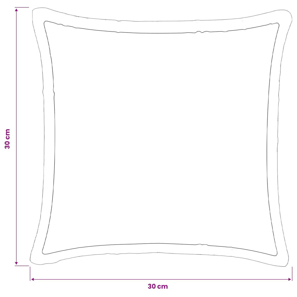 Kussensloop 2 pcs HOUTEN Zwart 30 x 30 cm Flanel