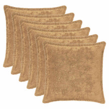 Kussensloop 6 st HOUTEN Taupe 30 x 30 cm Nep Konijnenbont