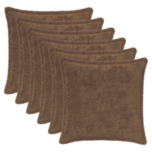 Kussensloop 6 st HOUTEN Licht Bruin 30 x 30 cm Nep Konijnenbont