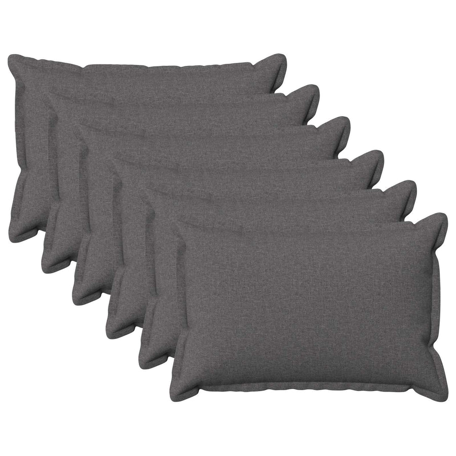 Kussensloop 6 pcs HOUTEN Lichtgrijs 30 x 50 cm Faux Linnen