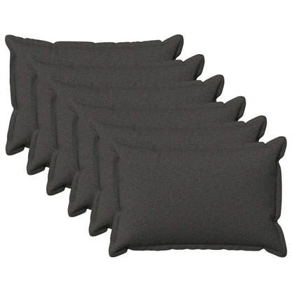 Kussensloop 6 pcs HOUTEN Donkergrijs 30 x 50 cm Faux Linnen