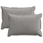 Kussensloop 2 st lichtgrijs corduroy 30x50 cm