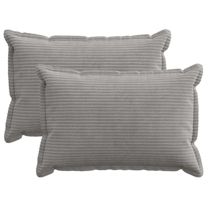 Kussensloop 2 st HOUTEN Lichtgrijs 30 x 50 cm corduroy