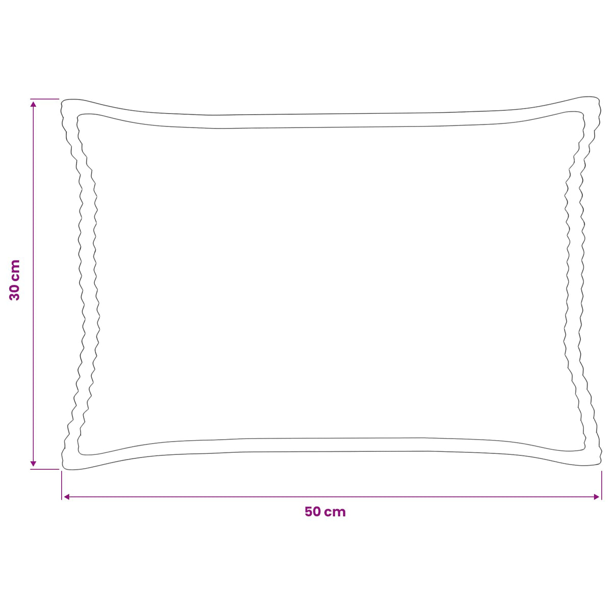 Kussensloop 6 st HOUTEN Lichtgrijs 30 x 50 cm corduroy