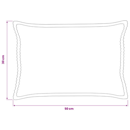 Kussensloop 6 st HOUTEN Lichtgrijs 30 x 50 cm corduroy