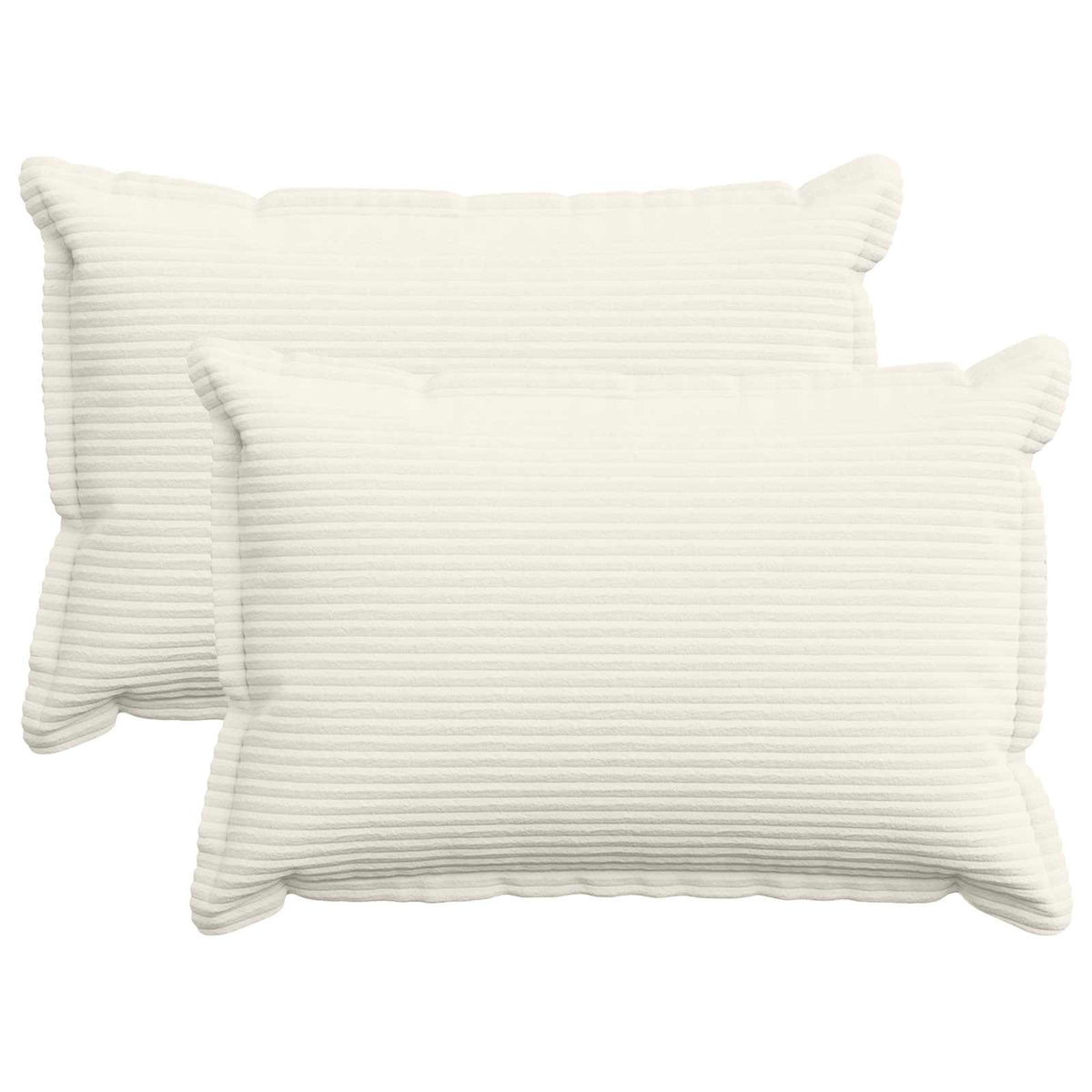 Kussensloop 2 st HOUTEN Crèmekleurig 30 x 50 cm corduroy