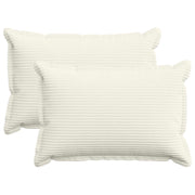 Kussensloop 30x50 cm crèmekleurig corduroy 2 st