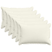 Kussensloop 6 st corduroy crème 30x50 cm