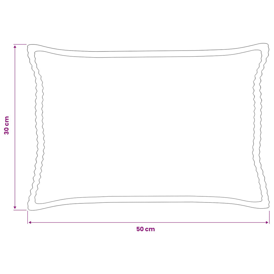 Kussensloop 6 st HOUTEN Crèmekleurig 30 x 50 cm corduroy
