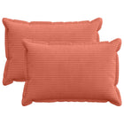 Kussensloop 30x50 cm rood-oranje corduroy 2 st