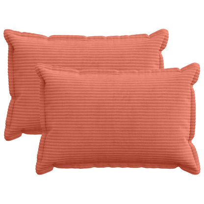 Kussensloop 2 st HOUTEN Rood-oranje 30 x 50 cm corduroy