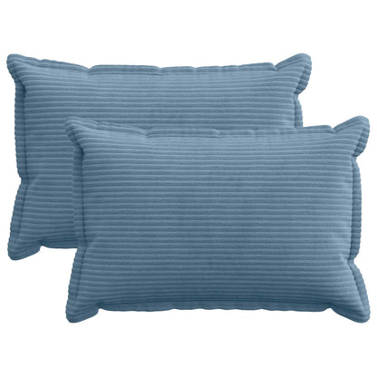 Kussensloop 2 st HOUTEN Blauw 30 x 50 cm corduroy