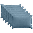 Kussensloop 30 x 50 cm corduroy blauw set 6
