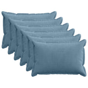 Kussensloop 30 x 50 cm corduroy blauw set 6