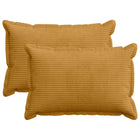 Kussensloop set 2 stuks geel corduroy 30x50 cm