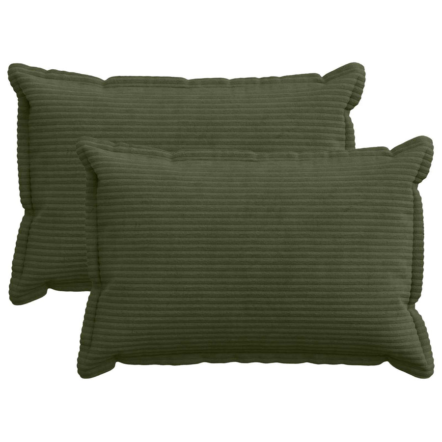Kussensloop 2 st HOUTEN Groen 30 x 50 cm corduroy