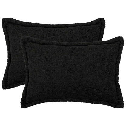 Kussensloop 2 pcs HOUTEN Zwart 30 x 50 cm Bouclé