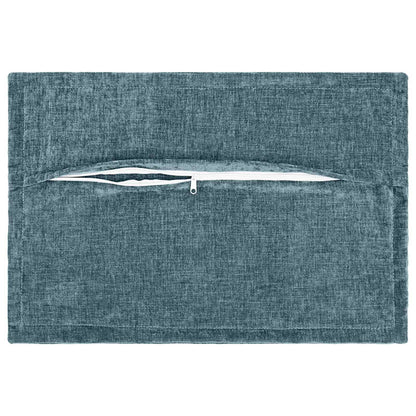 Kussensloop 6 st HOUTEN Blauw 30 x 50 cm Chenille Stof