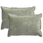 Kussensloop 30x50 cm groen chenille (2 stuks)
