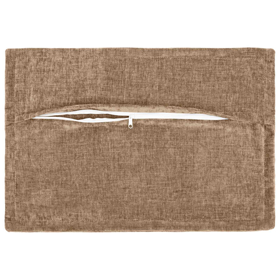 Kussensloop 2 st HOUTEN Bruin 30 x 50 cm Chenille Stof