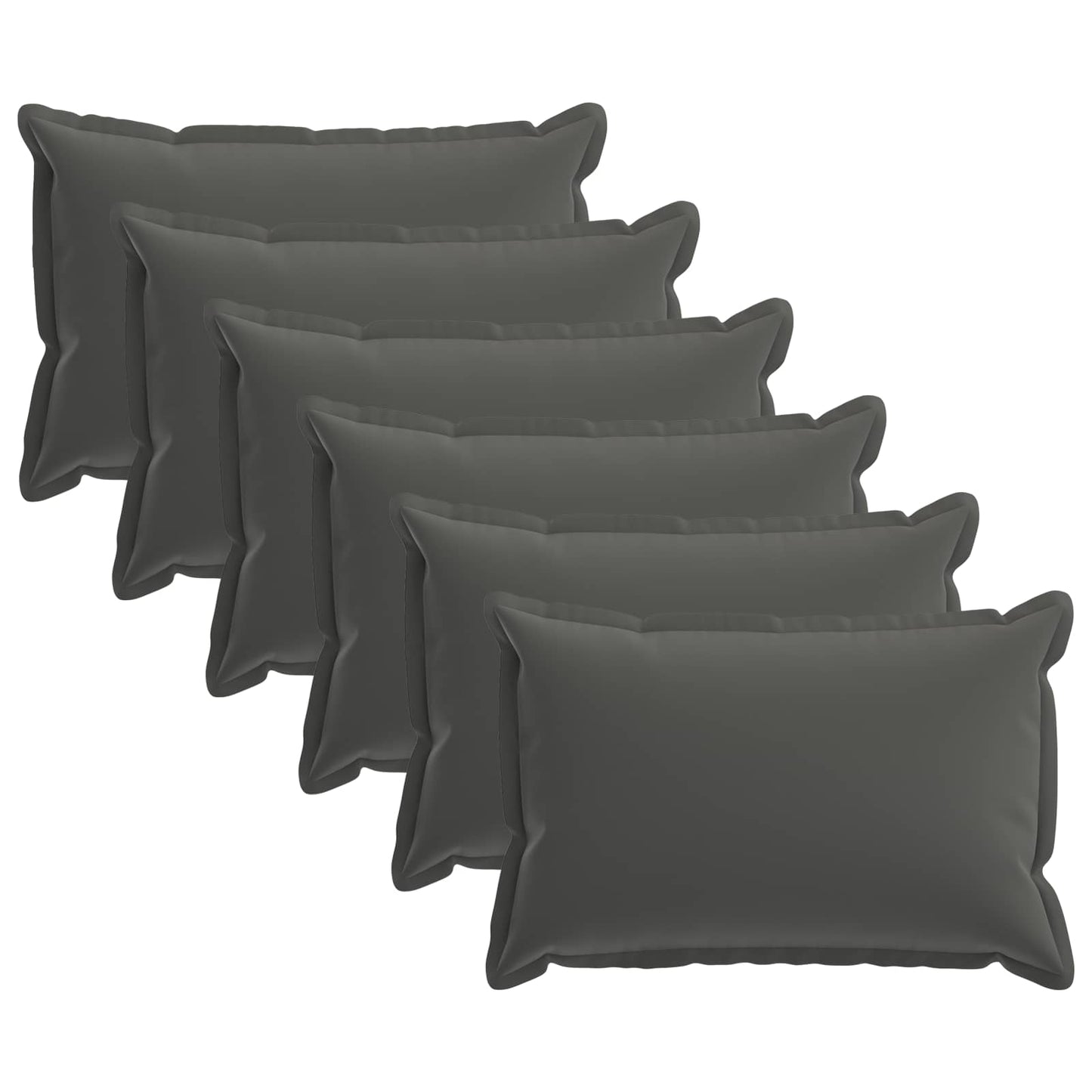 Kussensloop 6 st HOUTEN Antraciet 30 x 50 cm Polyester