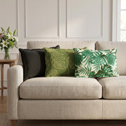 Kussensloop set van 2 groen blad 30x50 cm polyester