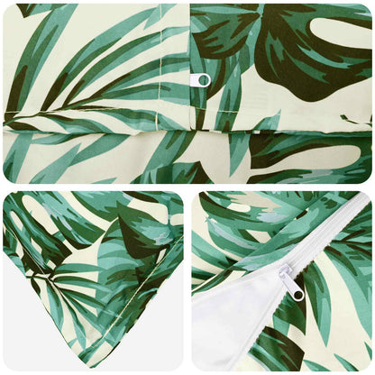 Kussensloop 2 st HOUTEN Bladpatroon 30 x 50 cm Polyester