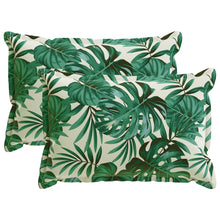 Kussensloop 2 st HOUTEN Bladpatroon 30 x 50 cm Polyester