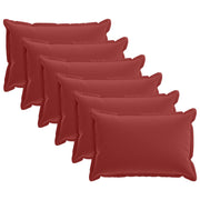 Kussensloop 6 st wijnrood 30x50 cm polyester