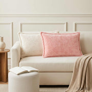 Kussensloop 6 st roze nep konijnenbont 40 x 60 cm