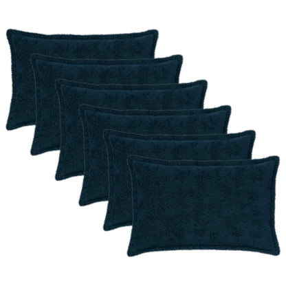 Kussensloop 6 st HOUTEN Marineblauw 30 x 50 cm Nep Konijnenbont