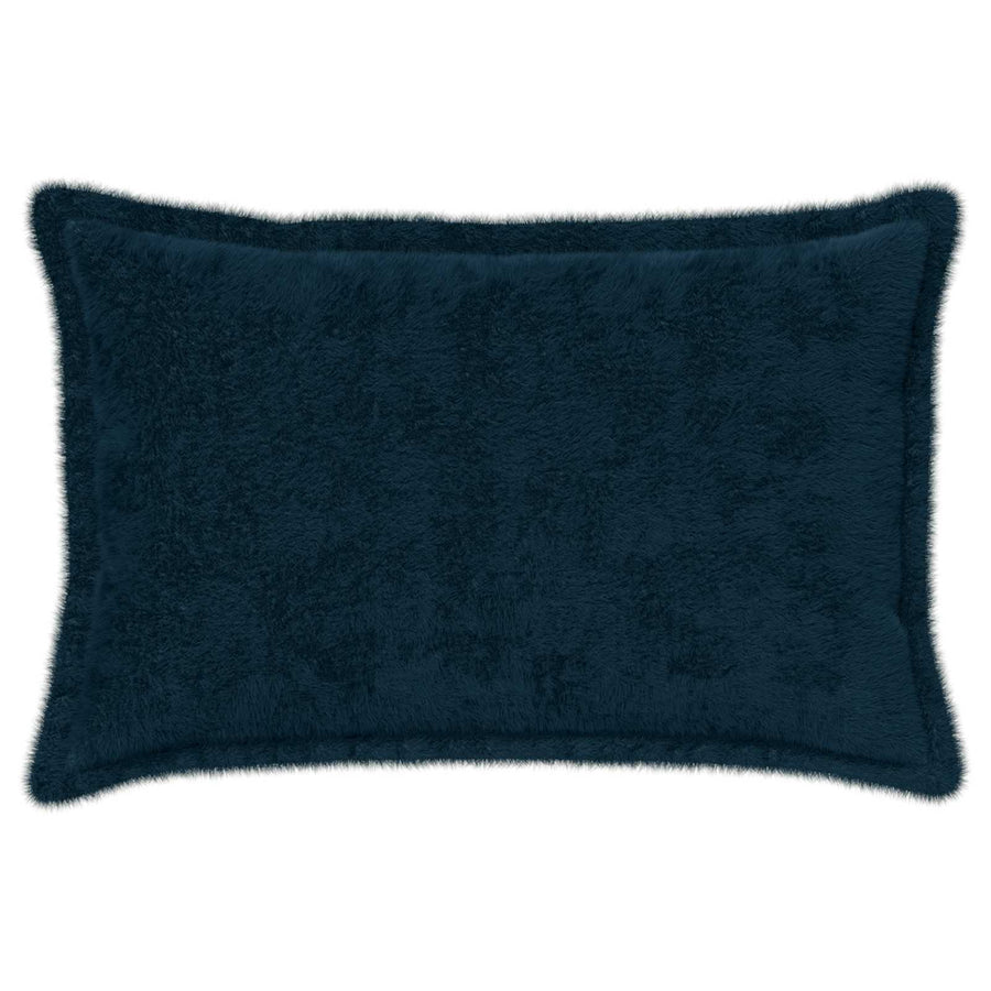 Kussensloop 6 st HOUTEN Marineblauw 30 x 50 cm Nep Konijnenbont