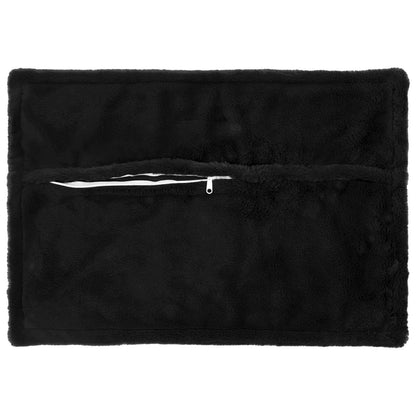 Kussensloop 6 st HOUTEN Zwart 30 x 50 cm Nep Konijnenbont