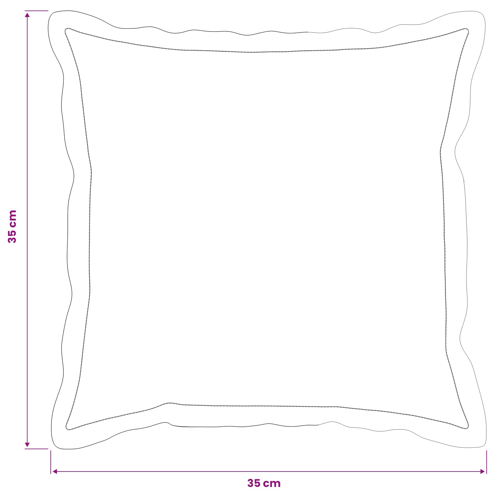 Kussensloop 6 pcs HOUTEN Lichtgrijs 35 x 35 cm Fluweel