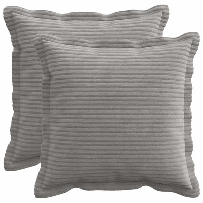 Kussensloop 2 st HOUTEN Lichtgrijs 35 x 35 cm corduroy
