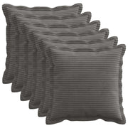 Kussensloop 6 st donkergrijs 35x35 cm corduroy