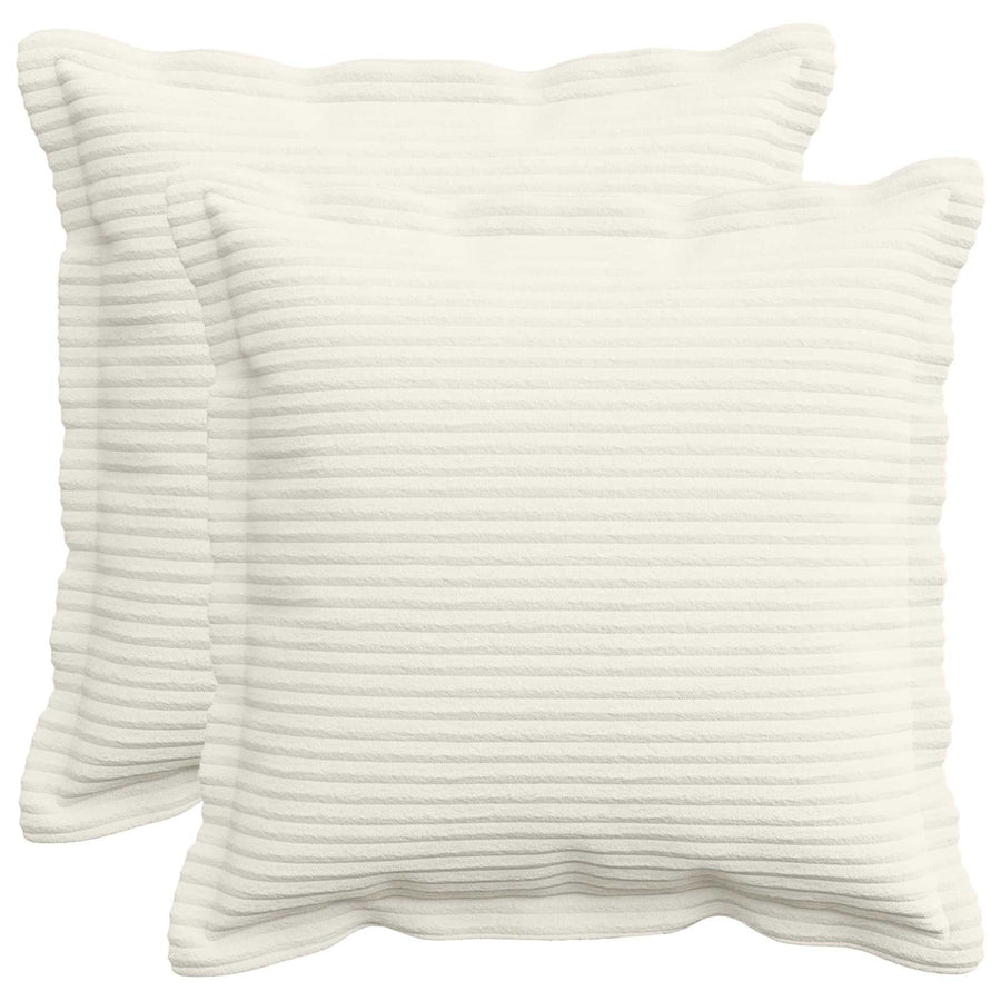 Kussensloop 2 st HOUTEN Crèmekleurig 35 x 35 cm corduroy