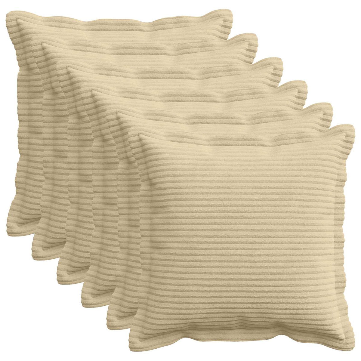 Kussensloop 6 st HOUTEN Lichtgroen Grijs 35 x 35 cm corduroy