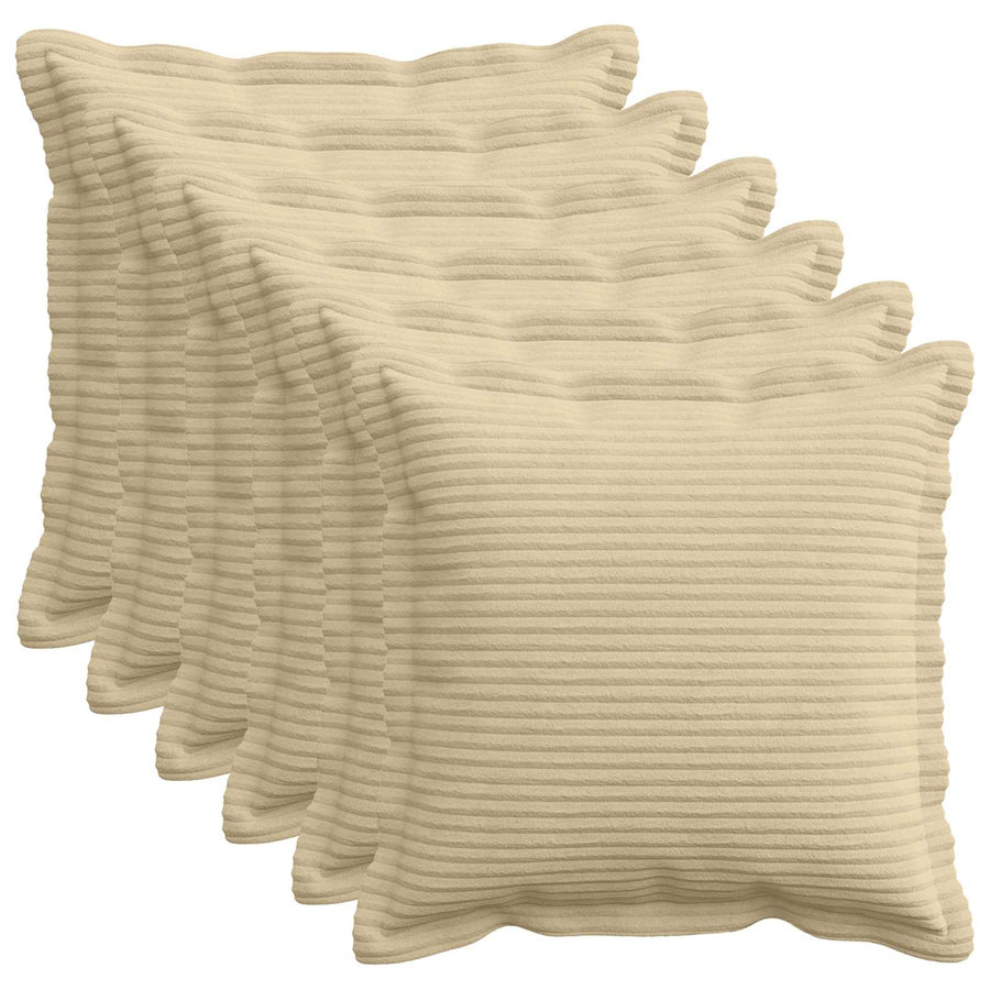 Kussensloop 6 st HOUTEN Lichtgroen Grijs 35 x 35 cm corduroy