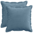 Kussensloop 35x35 cm blauw corduroy (2 stuks)