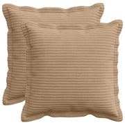 Kussensloop set 2 stuks bruin corduroy 35x35 cm