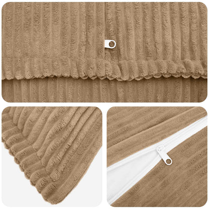 Kussensloop 6 st HOUTEN Bruin 35 x 35 cm corduroy