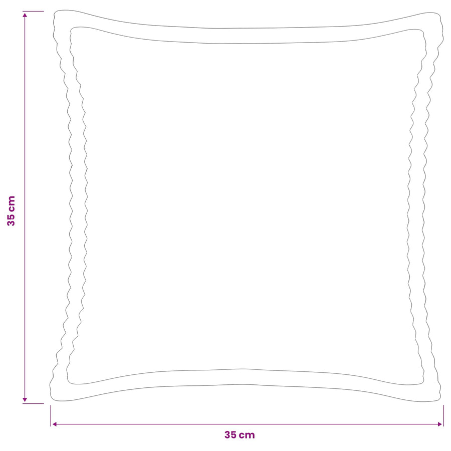 Kussensloop 6 st HOUTEN Bruin 35 x 35 cm corduroy