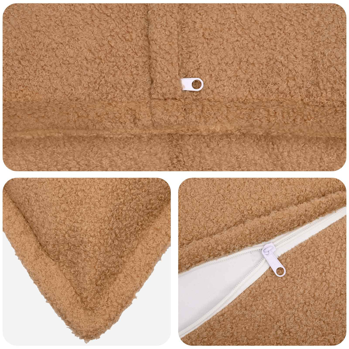 Kussensloop 2 pcs HOUTEN Beige 35 x 35 cm Bouclé
