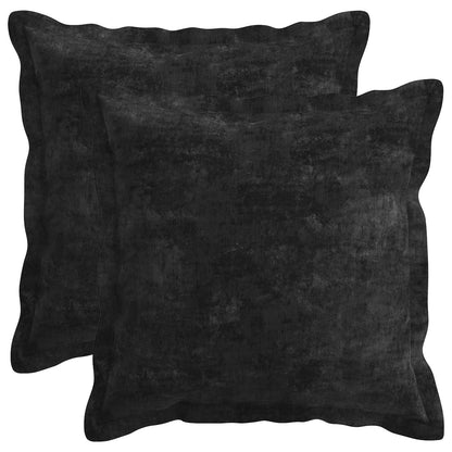 Kussensloop 6 st HOUTEN Antraciet 35 x 35 cm Chenille Stof