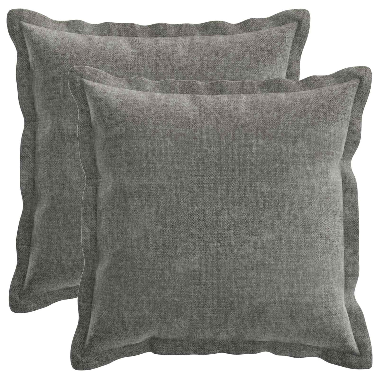 Kussensloop 2 st HOUTEN Donkergrijs 35 x 35 cm Chenille Stof