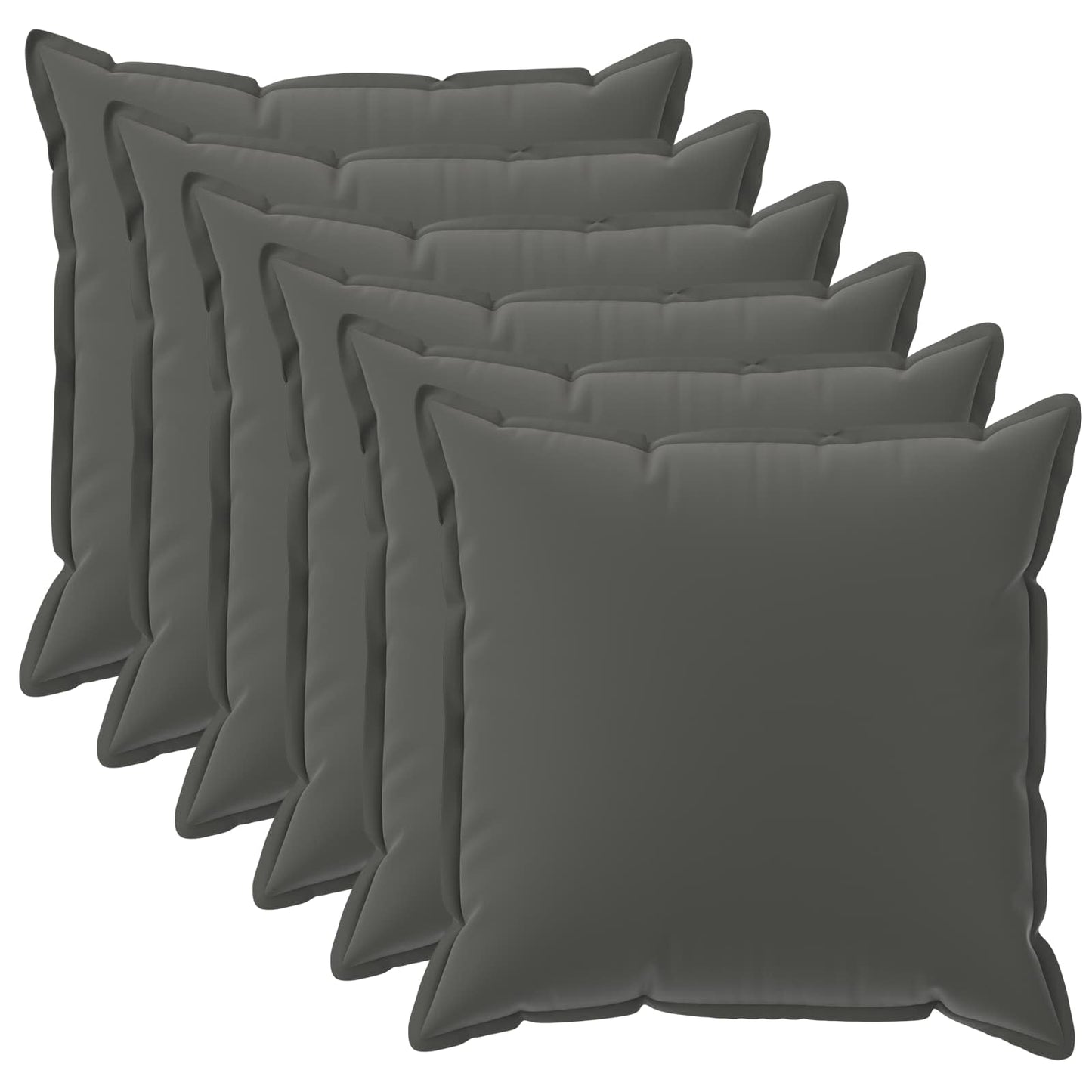 Kussensloop 6 st HOUTEN Antraciet 35 x 35 cm Polyester